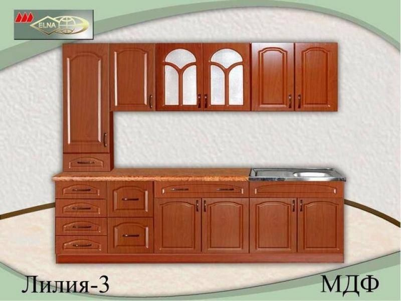 кухня прямая лилия 3 (мдф) в Королёве