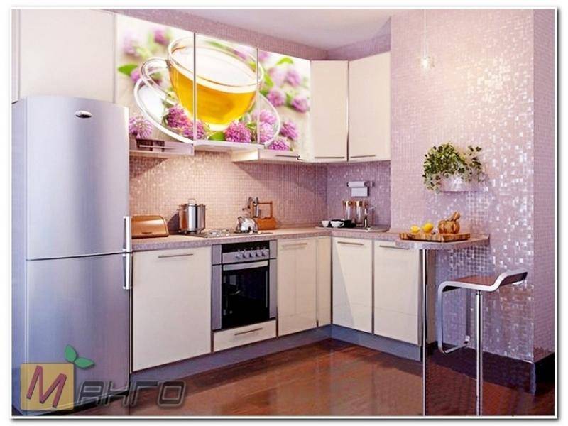 угловая кухня жасмин с фотопечатью в Королёве