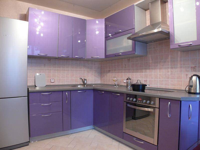 кухня сиреневая угловая в Королёве