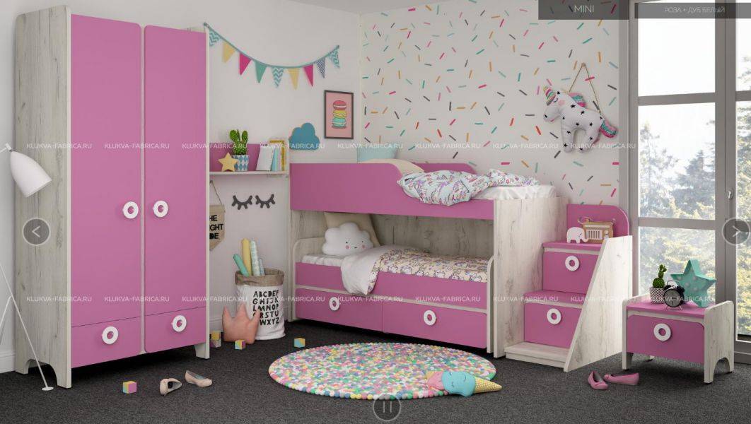 детская mini роза/дуб белый в Королёве