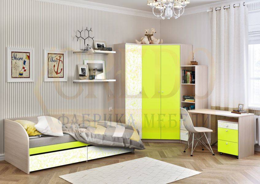 детская лайм с угловым шкафом в Королёве