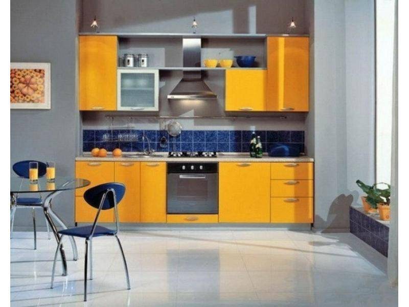 кухня желтая прямая в Королёве
