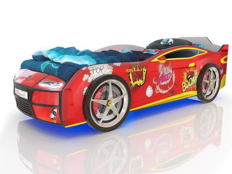 кровать-машинка romack kiddy красная бум в Королёве