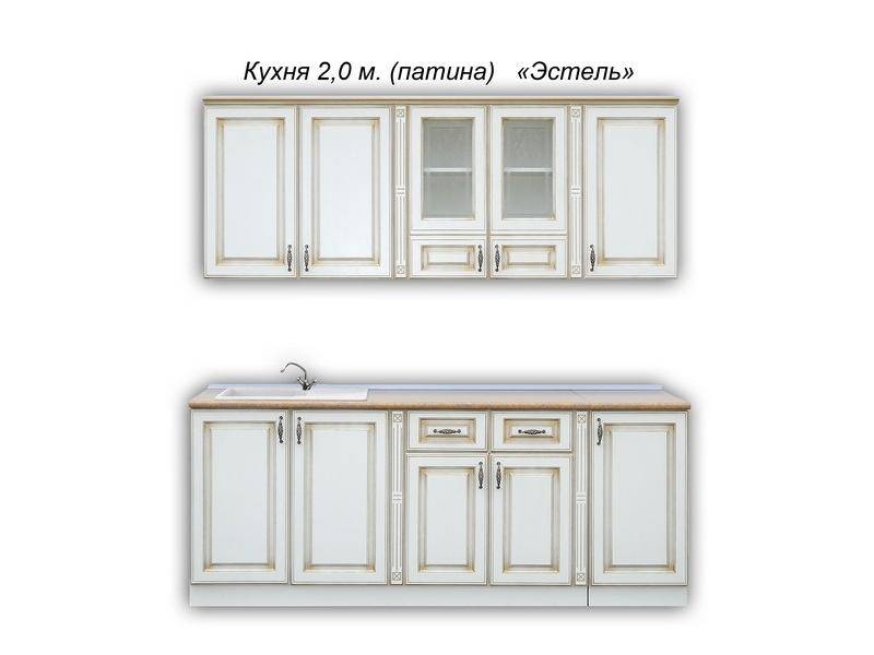 кухня прямая эстель патина в Королёве