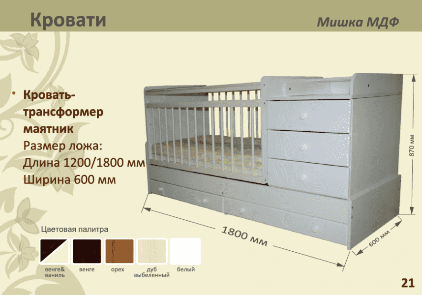 детская кроватка мишка мдф в Королёве
