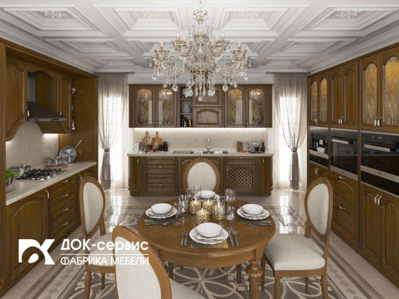 кухня угловая из массива классическая в Королёве