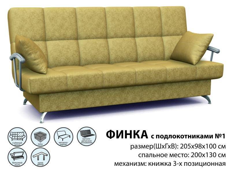 диван финка люкс с подлокотниками в Королёве
