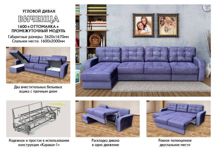 угловой диван виченца в Королёве