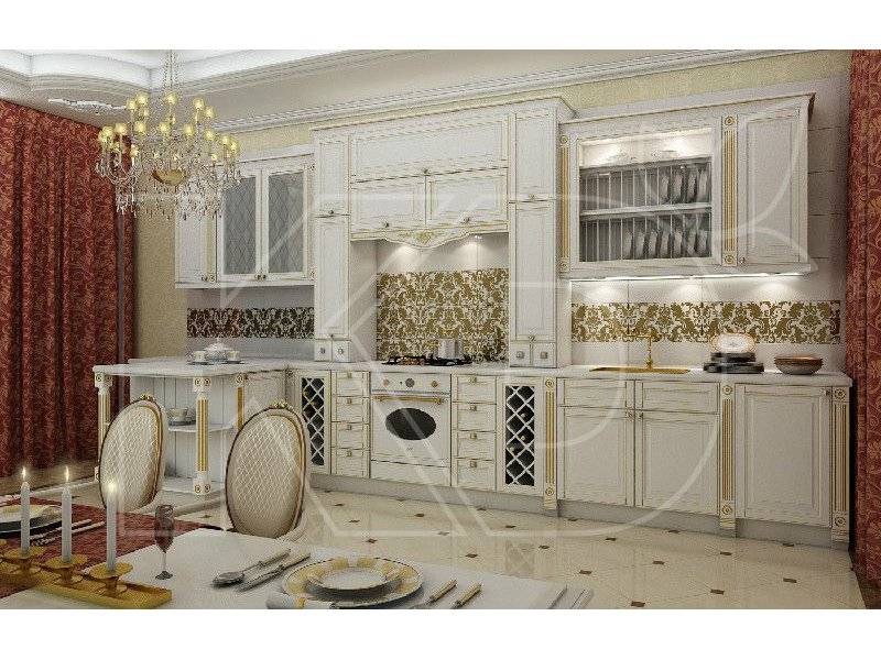 кухня виконт белый из массива бука в Королёве