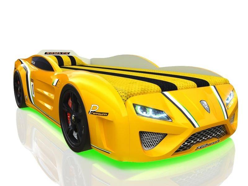кровать-машина sportline жёлтая в Королёве