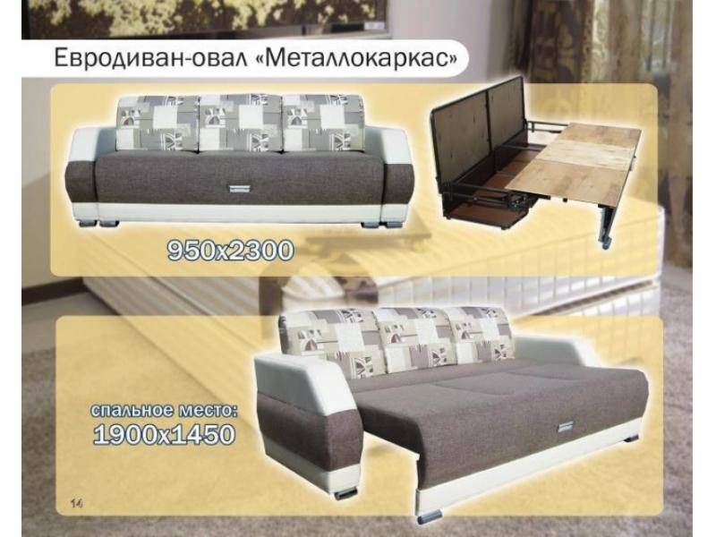 диван прямой металлокаркас овал в Королёве