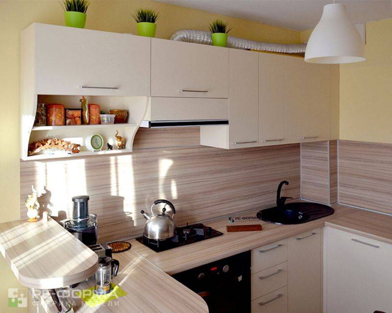 бежевая кухня 036 в Королёве