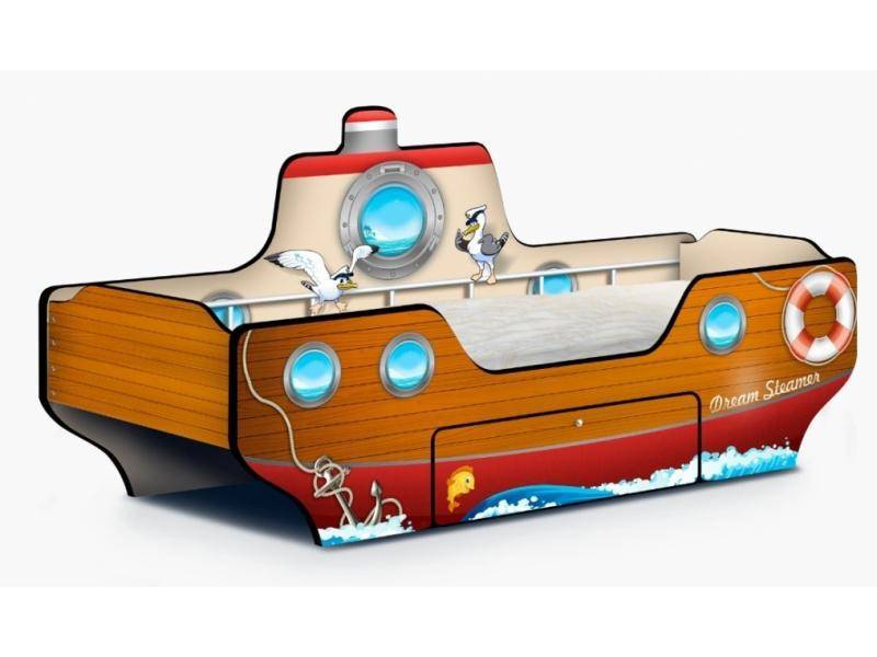 кровать - пароходик dream steamer коричневый в Королёве