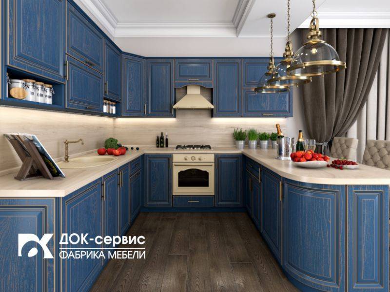 угловая кухня мдф со шпоном в Королёве