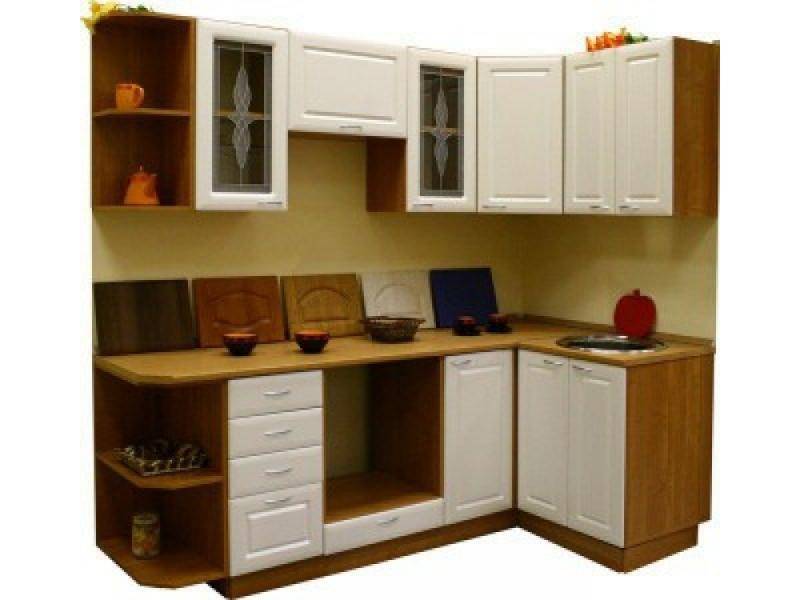 кухонный гарнитур угловой мдф белый в Королёве