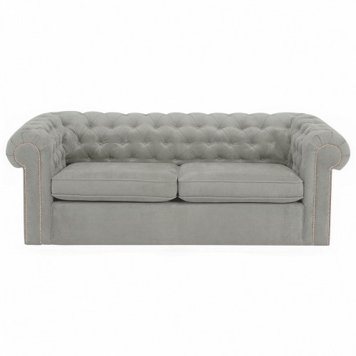 диван chesterfield прямой светло-серый в Королёве