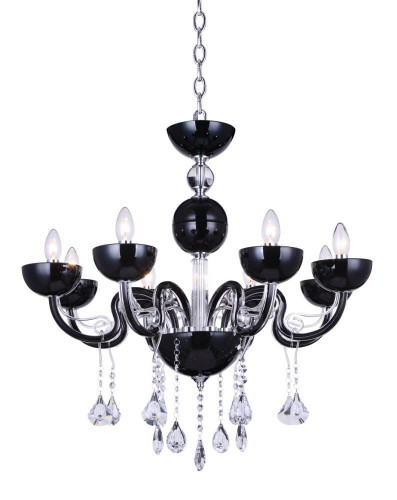 подвесная люстра crystal lux luccila sp8 черная в Королёве