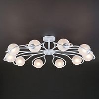 потолочная люстра eurosvet camomile 70089/10 белый с серебром в Королёве
