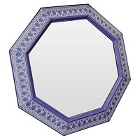 зеркало восьмиугольное фиолетовое с орнаментом violet tenderness в Королёве