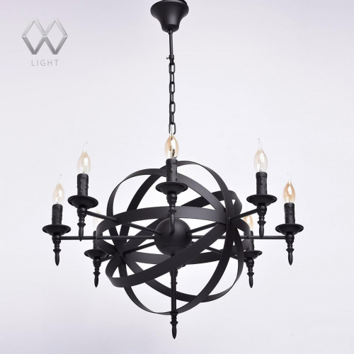 подвесная люстра mw-light замок 249017208 черная в Королёве