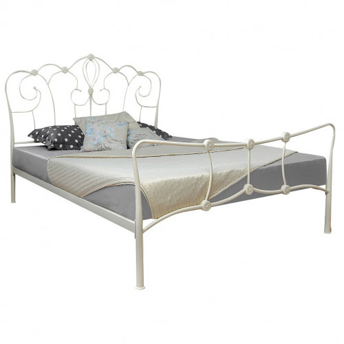 кованая двуспальная кровать 160х200 белая agata в Королёве