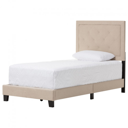 кровать paris linen upholstered beige 90х200 в Королёве