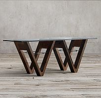 стол wood and glass 243 коричневый в Королёве