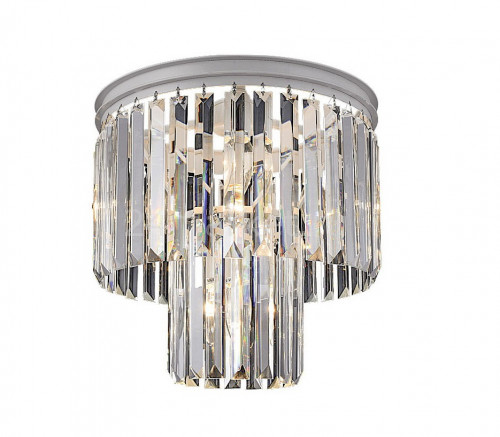 люстра odeon 2 rings silver серая(металлик), прозрачное стекло в Королёве