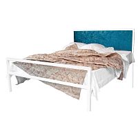 кованая двуспальная кровать 160х200 белая лоренцо в Королёве