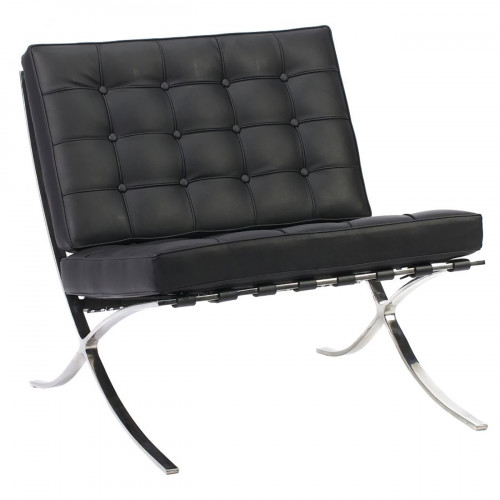 кресло barcelona chair экокожа черное в Королёве