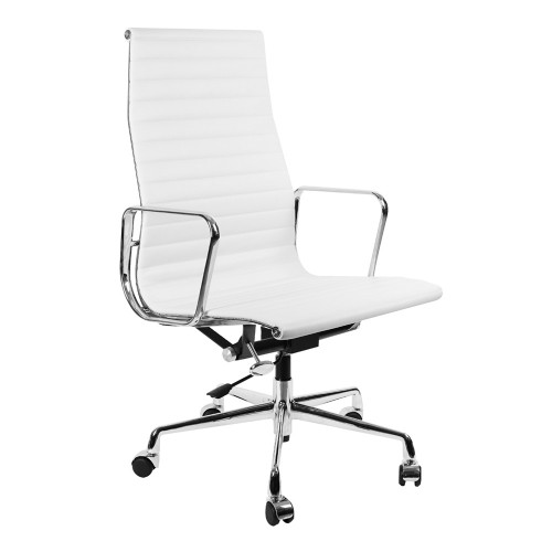 кресло eames style белая кожа в Королёве