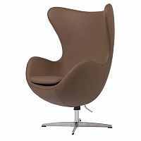 кресло egg chair кожа коричневое в Королёве
