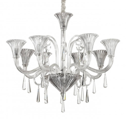 подвесная люстра ideal lux santa sp8 transparente в Королёве