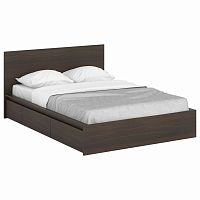 кровать деревянная двуспальная 160х200 коричневая unit dark brown в Королёве