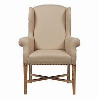 кресло мягкое с ушами french wing chair бежевое в Королёве