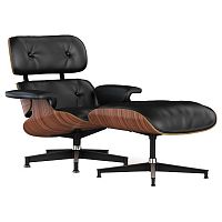 кресло lounge chair & ottoman черное в Королёве