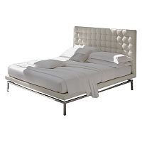 кровать двуспальная 180х200 белая из экокожи konigreich в Королёве