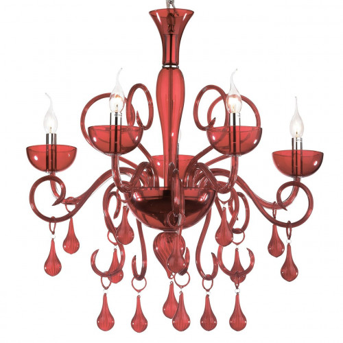 подвесная люстра ideal lux lilly sp5 rosso в Королёве