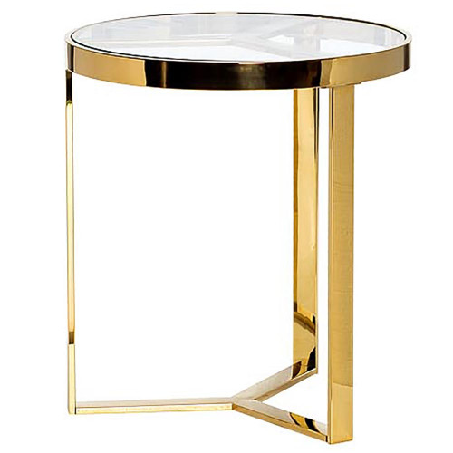 стол журнальный bridge gold 50*55см золотой в Королёве