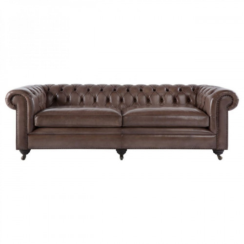 диван chesterfield прямой коричневый на ножках в Королёве