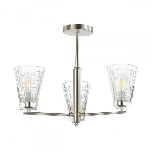 потолочная люстра lumion janna 4409/3c матовый никель, белая в Королёве