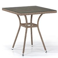 стол из иск. ротанга t282bnt-w56-70x70 light brown в Королёве