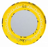 зеркало круглое металлическое желтое fiesta yellow в Королёве