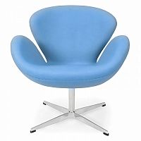 кресло swan chair голубое в Королёве