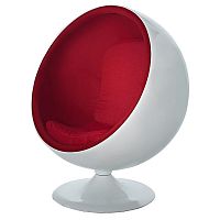 кресло-шар eero ball chair бело-красное в Королёве