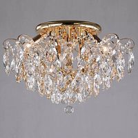 потолочная люстра eurosvet crystal 10081/6 золото/прозрачный хрусталь strotskis в Королёве