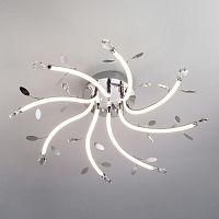 потолочная светодиодная люстра eurosvet willow 90128/8 хром в Королёве