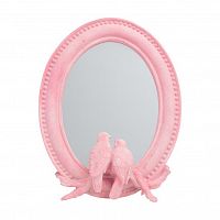 зеркало овальное настенное с птицами розовое pink в Королёве