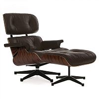 кресло eames style lounge chair палисандр коричневое в Королёве