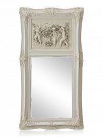 зеркало настенное прямоугольное в высокой белой раме францини distressed chalk white в Королёве